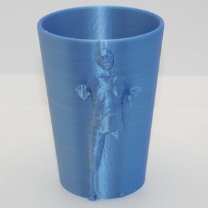 Han Solo in Carbonite Planter Pot 3D Printed 3 7/8" Tall Office Desk Fan Art